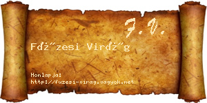 Füzesi Virág névjegykártya