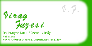 virag fuzesi business card