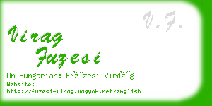 virag fuzesi business card